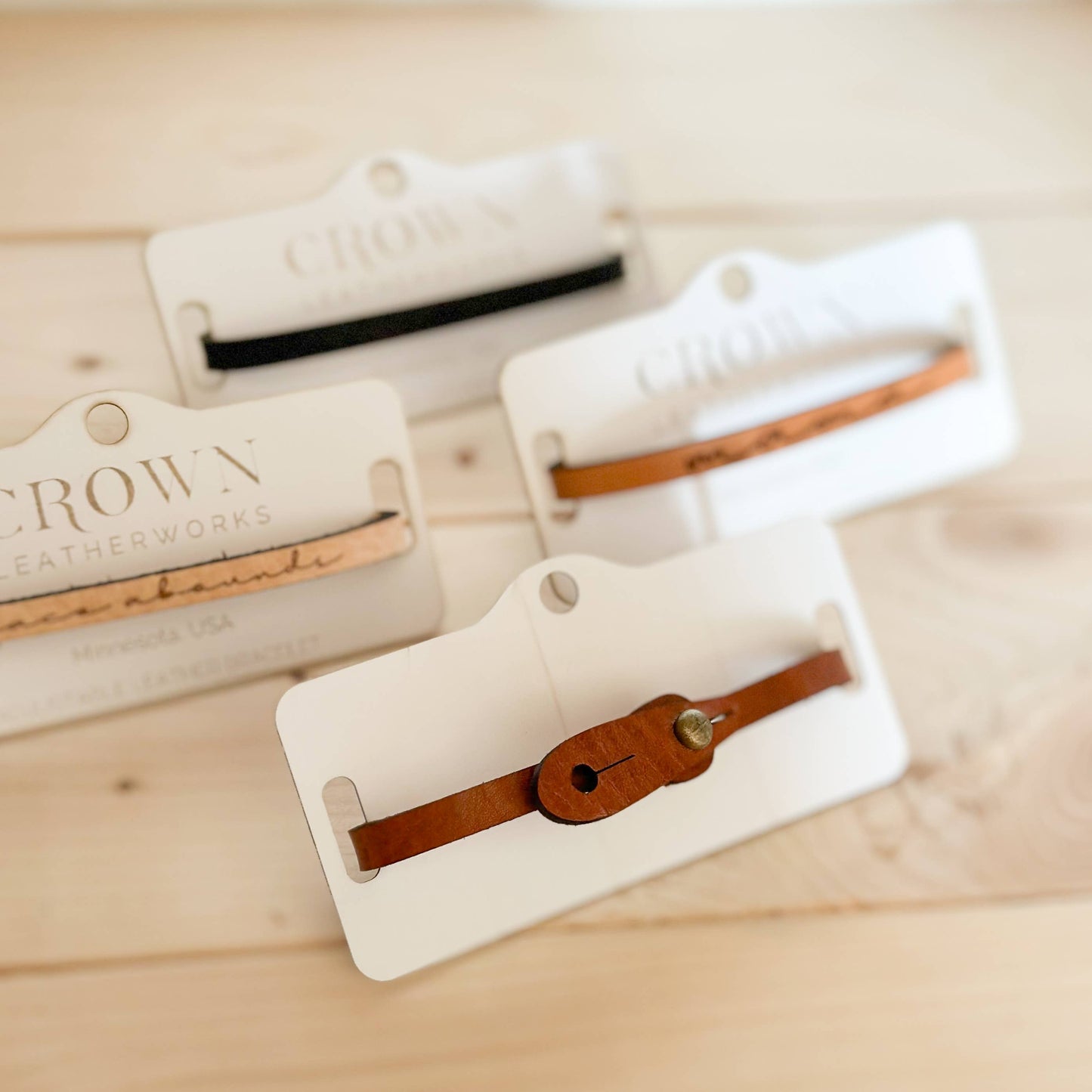 Brown Leather Stacking Bracelet | Chosen