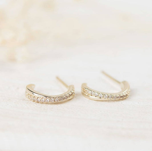 Tiny Dancer Hoops: Gold