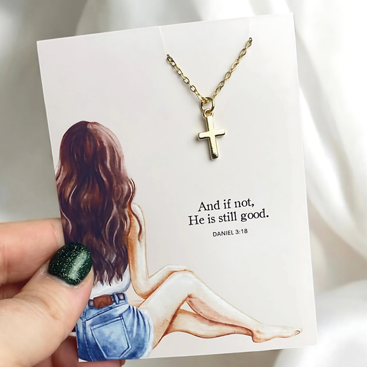 And If Not Cross Charm Necklace | Christian Jewelry