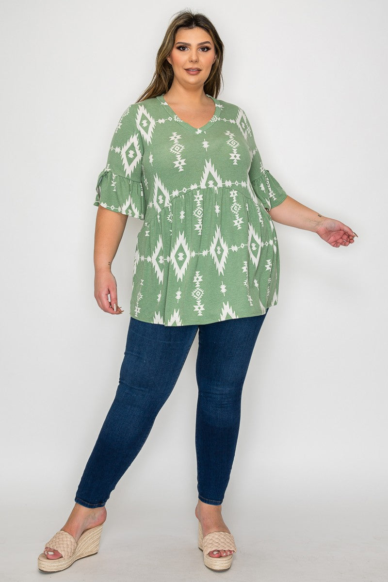 The Evelyn Tunic top (3X-5X)