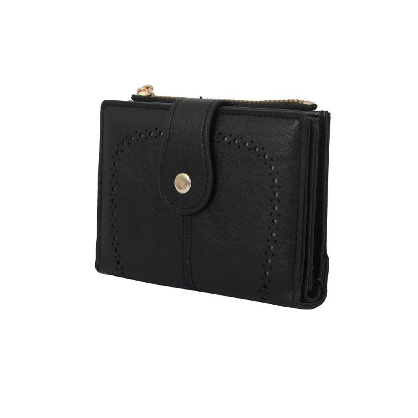 The Lena Vegan Leather Wallet: Black