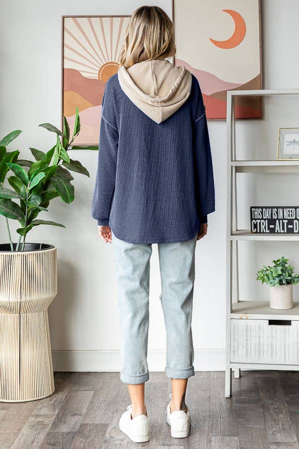 Ribbed Rebecca Hoodie - (S-XL)