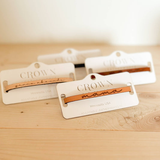 Natural Leather Stacking Bracelet | redeemed