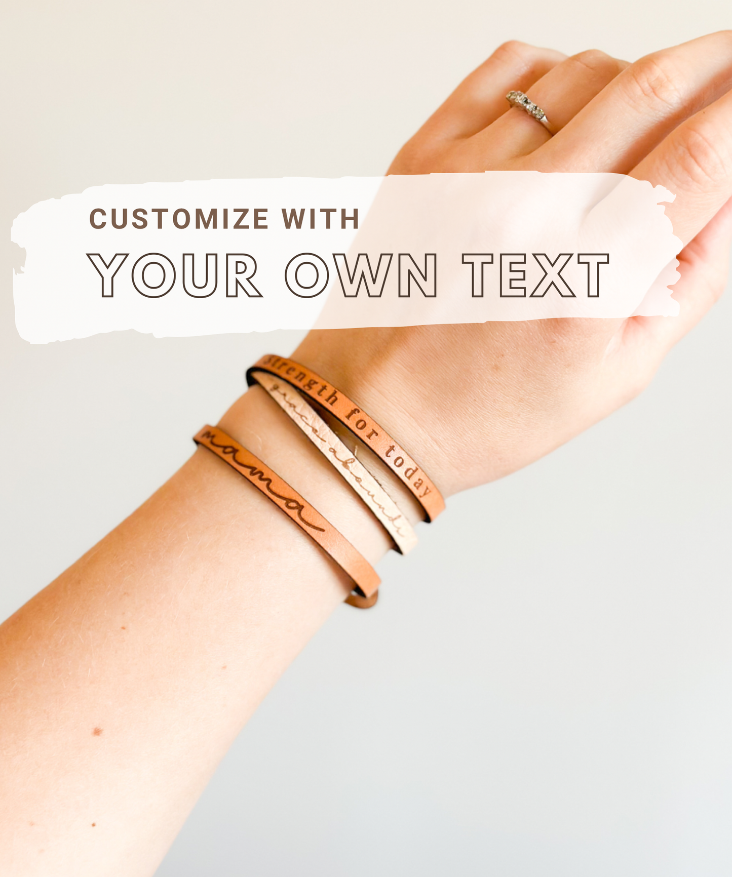 Brown Leather Stacking Bracelet | Chosen