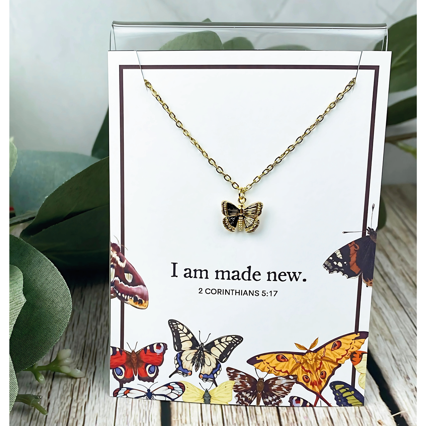 Made New Butterfly Charm Necklace | Christian Jewelry