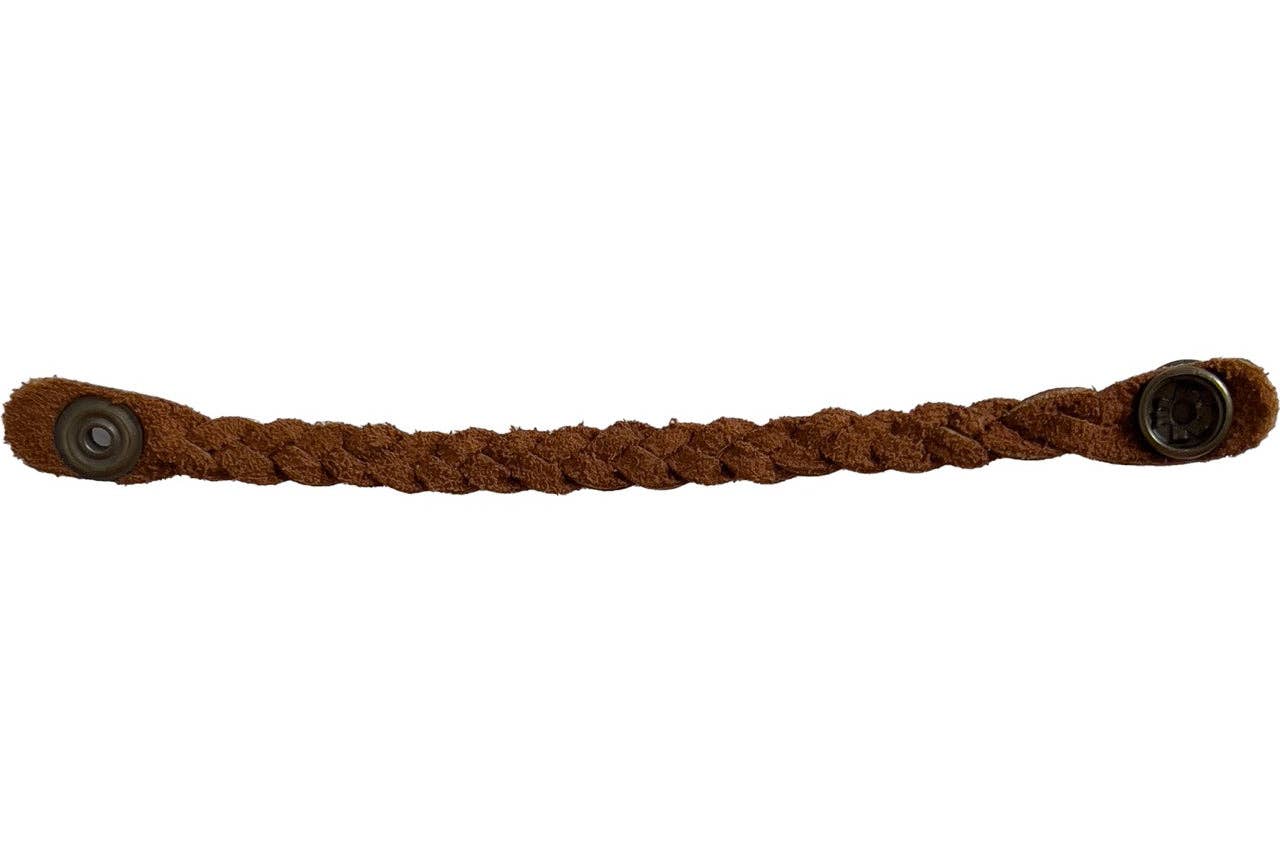 Braided Bracelet | Leather Goods | Artisan Made | Unisex: Chocolate / Single