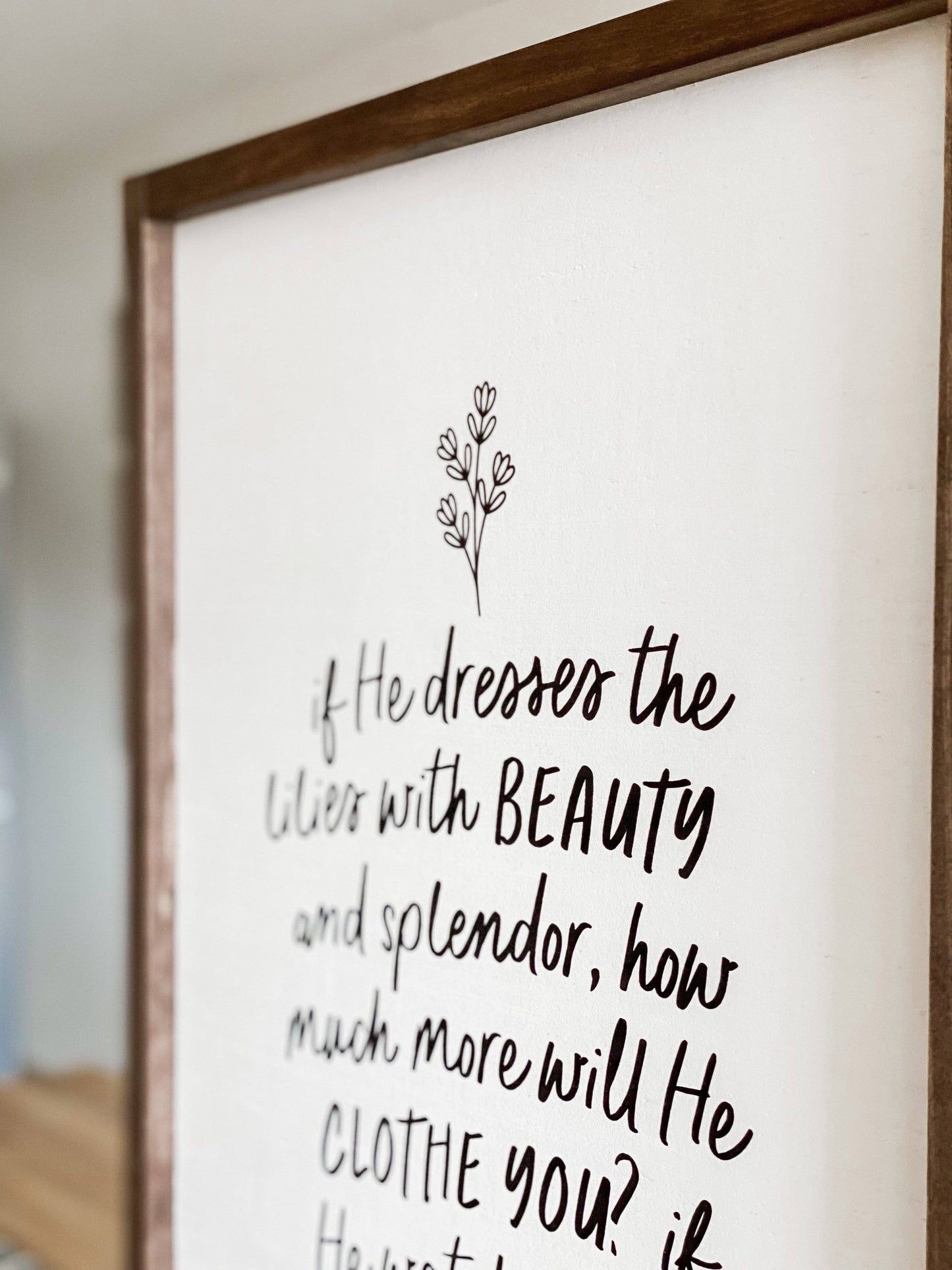 Jireh, You Are Enough |  White / Dark Walnut / 8x12"