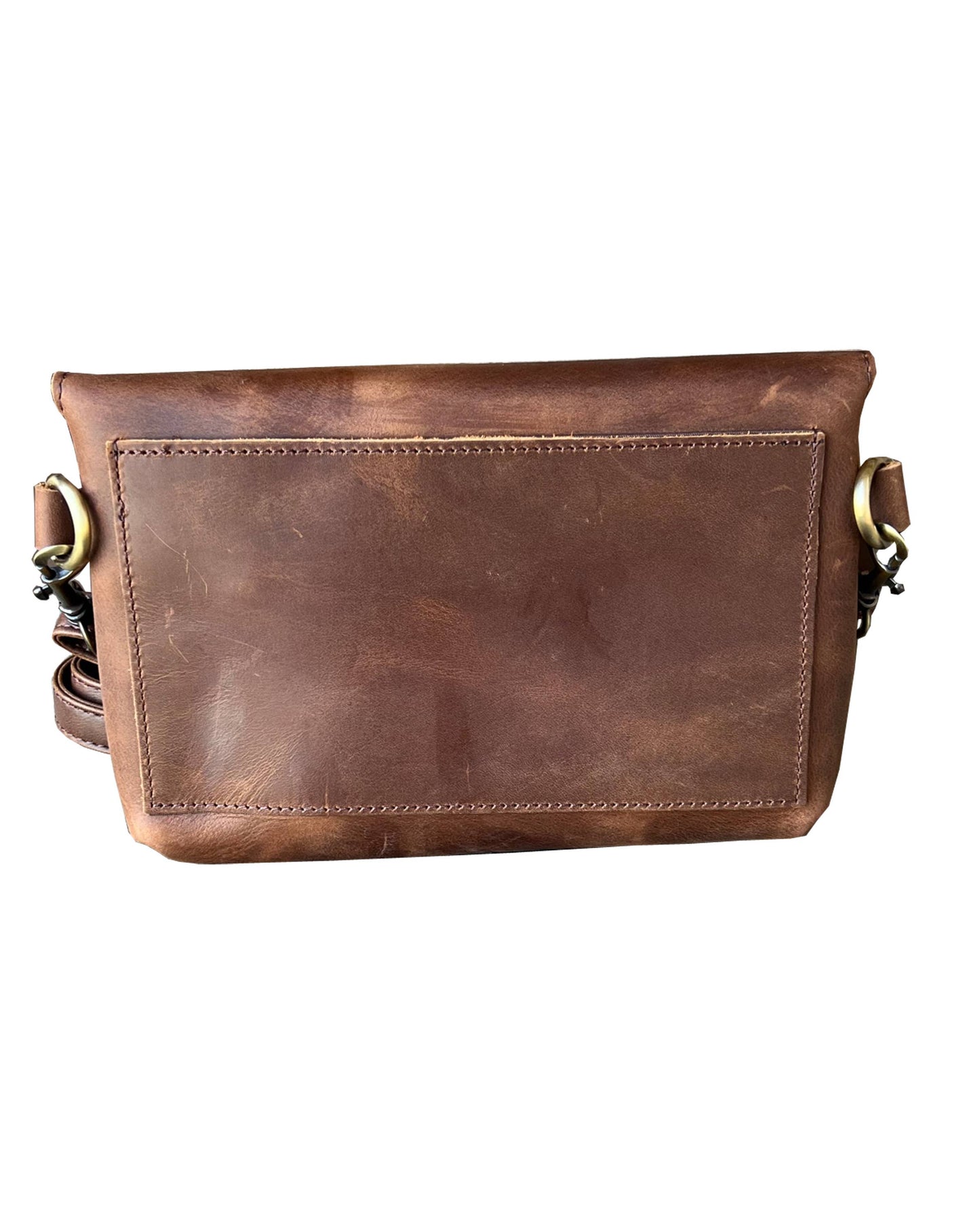 The Mary Genuine Leather Crossbody - Brown