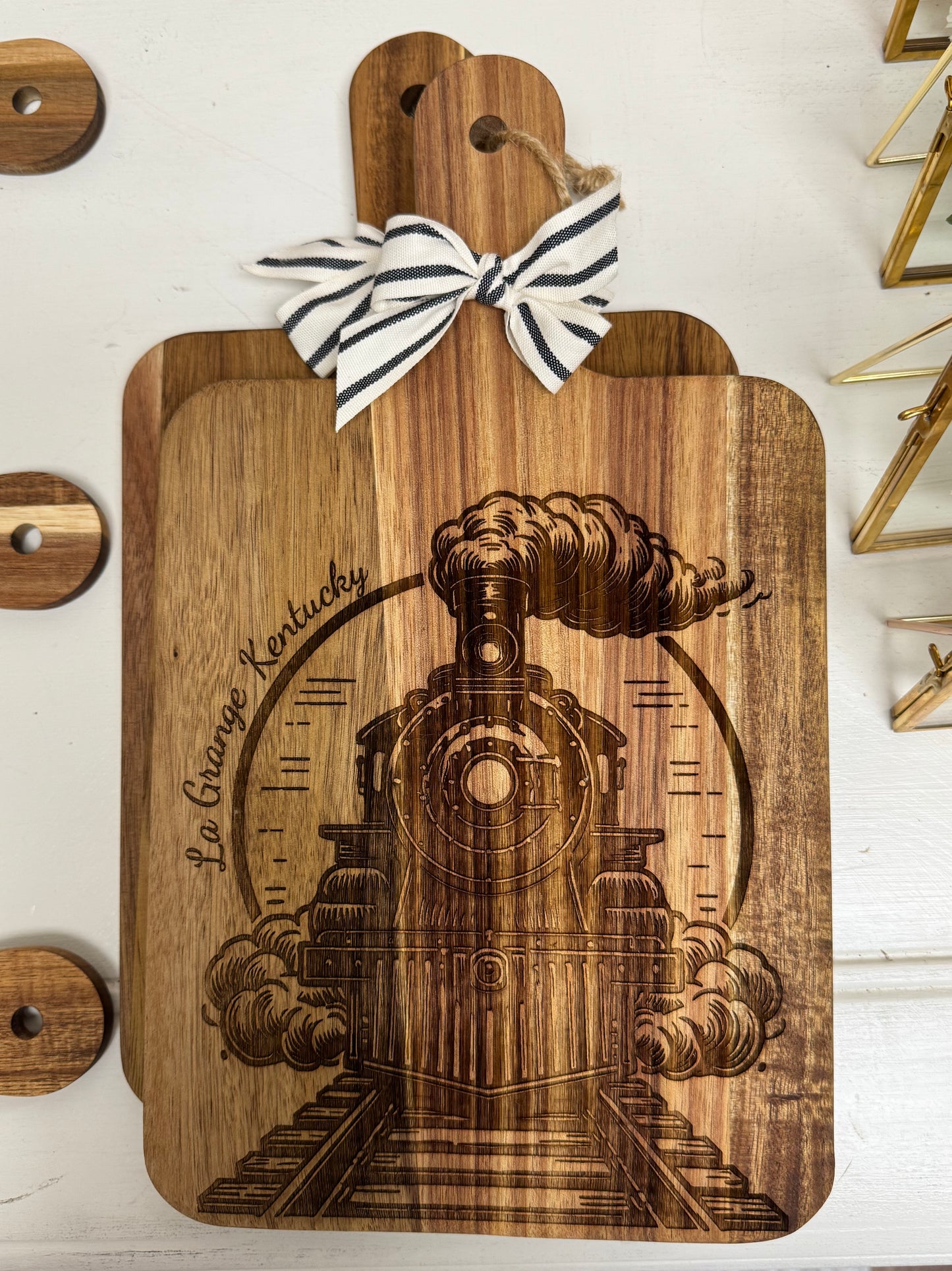 La Grange Kentucky Vintage Train Cutting Board