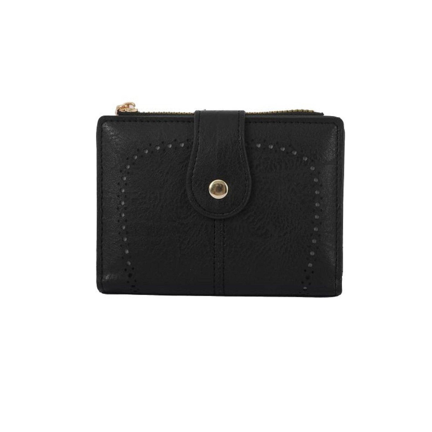 The Lena Vegan Leather Wallet: Black