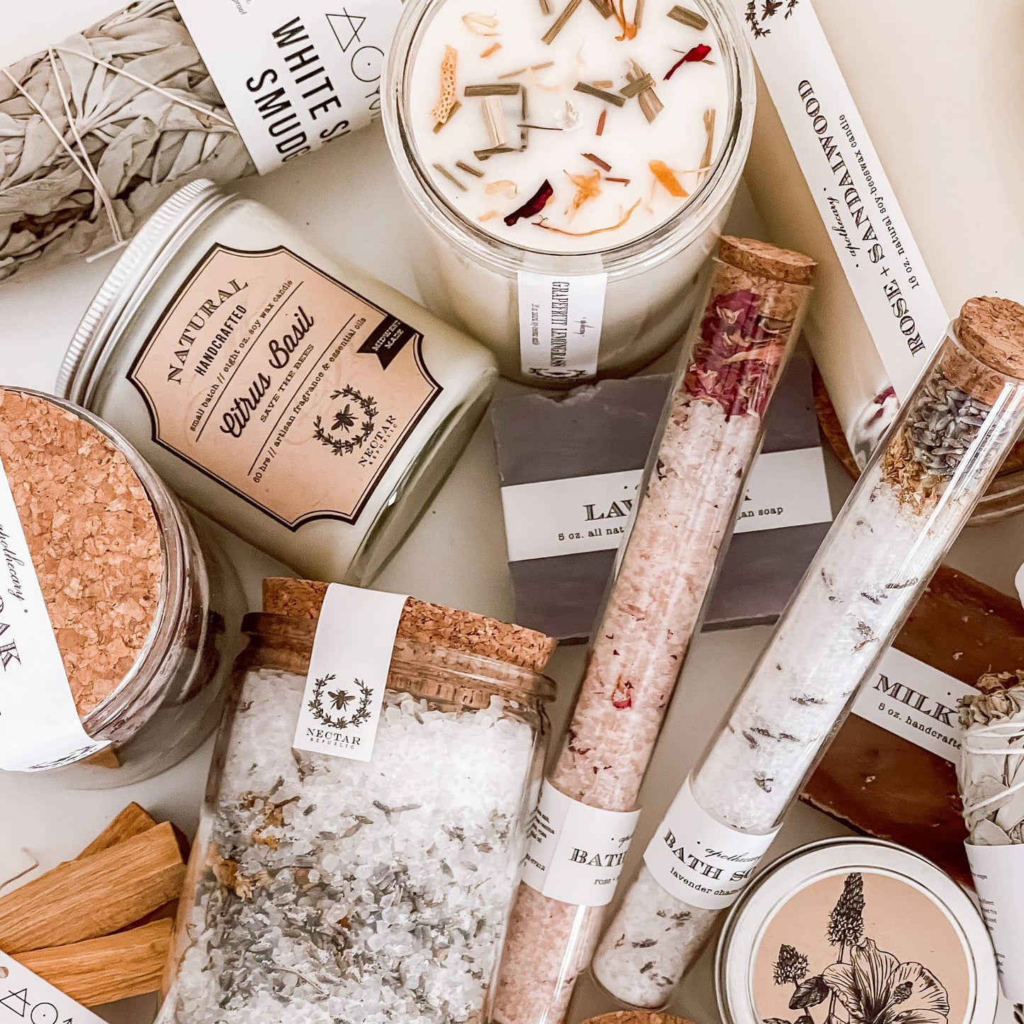 Rose Sandalwood Apothecary Candle