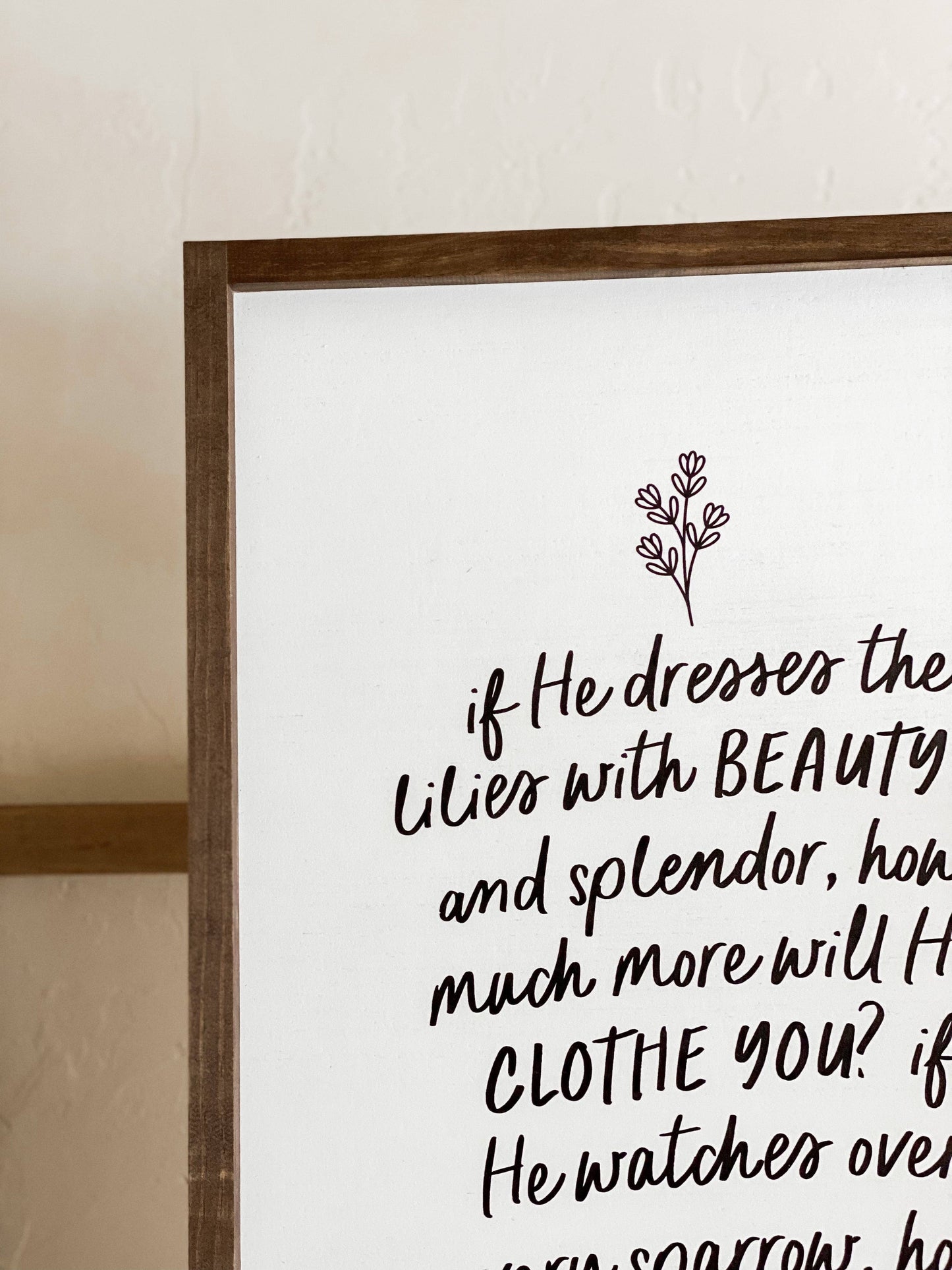 Jireh, You Are Enough |  White / Dark Walnut / 8x12"