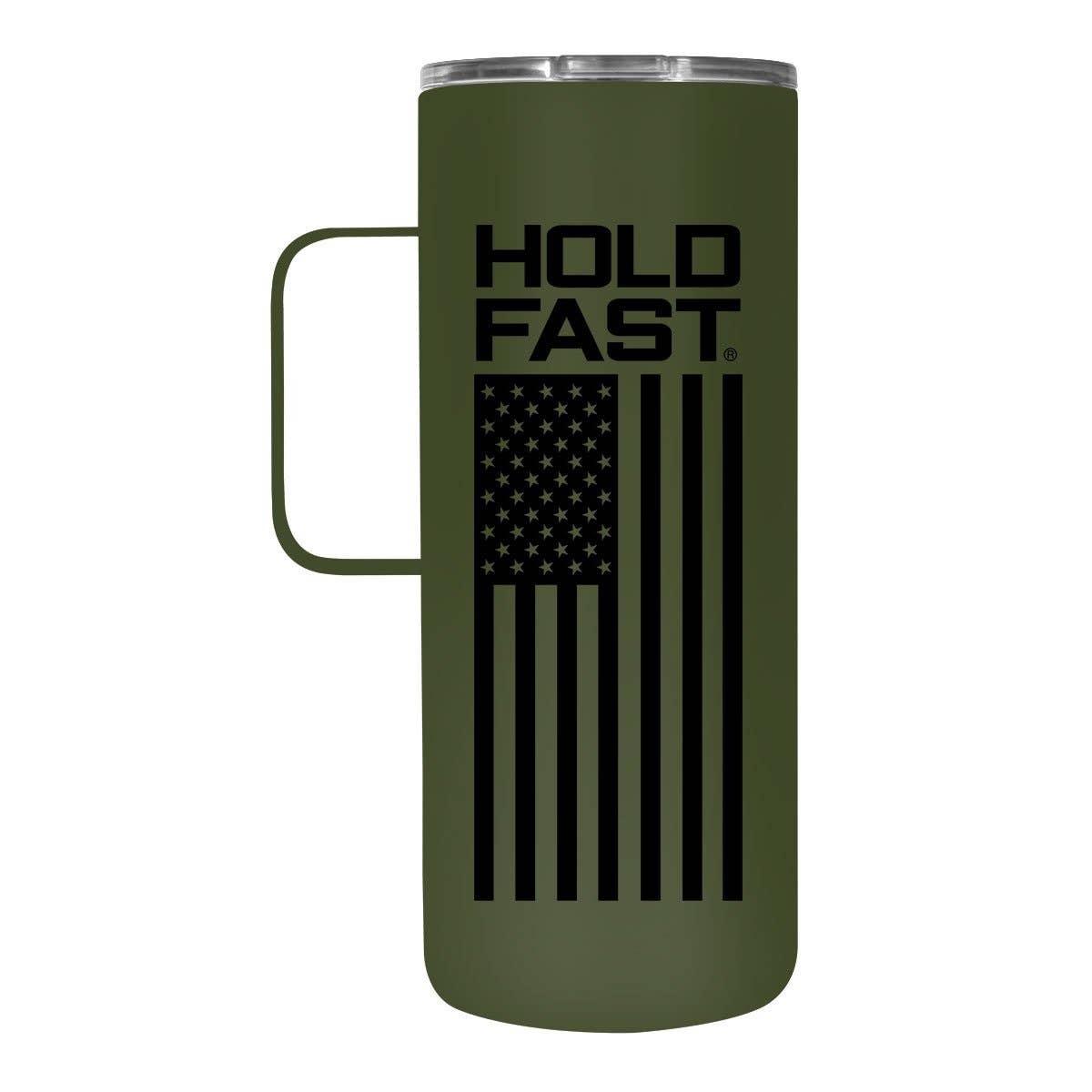 HOLD FAST Freedom 22 oz Stainless Steel Tumbler With Handle: Army Green