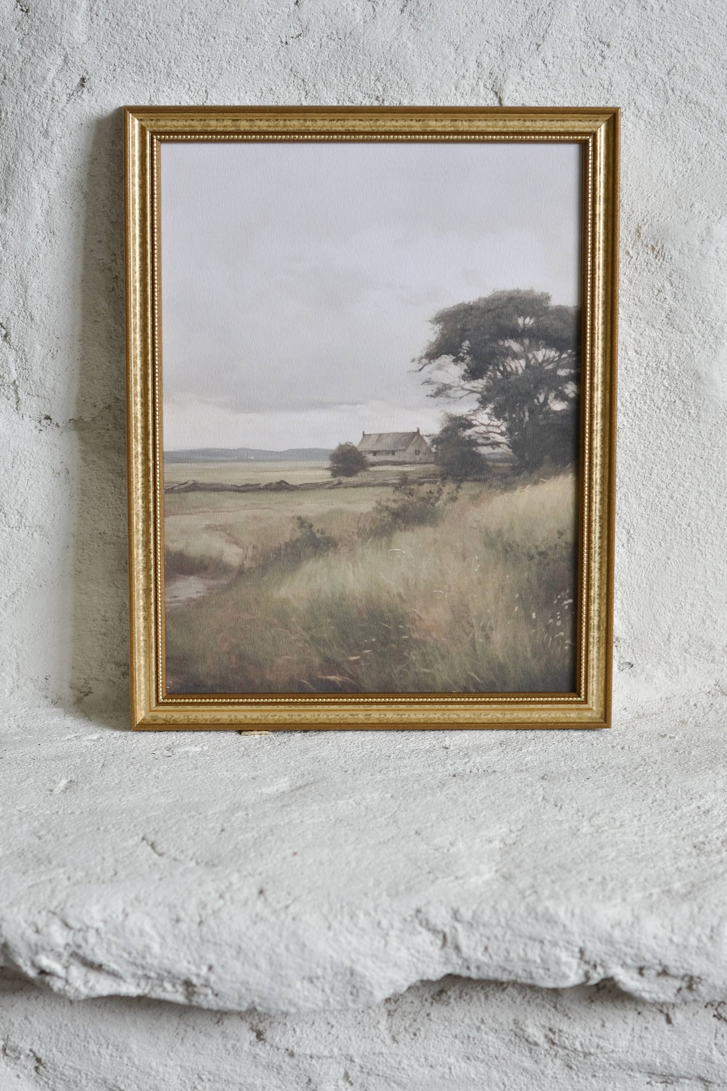 Willow & Wheat Artwork: Gold Frame / 5x7