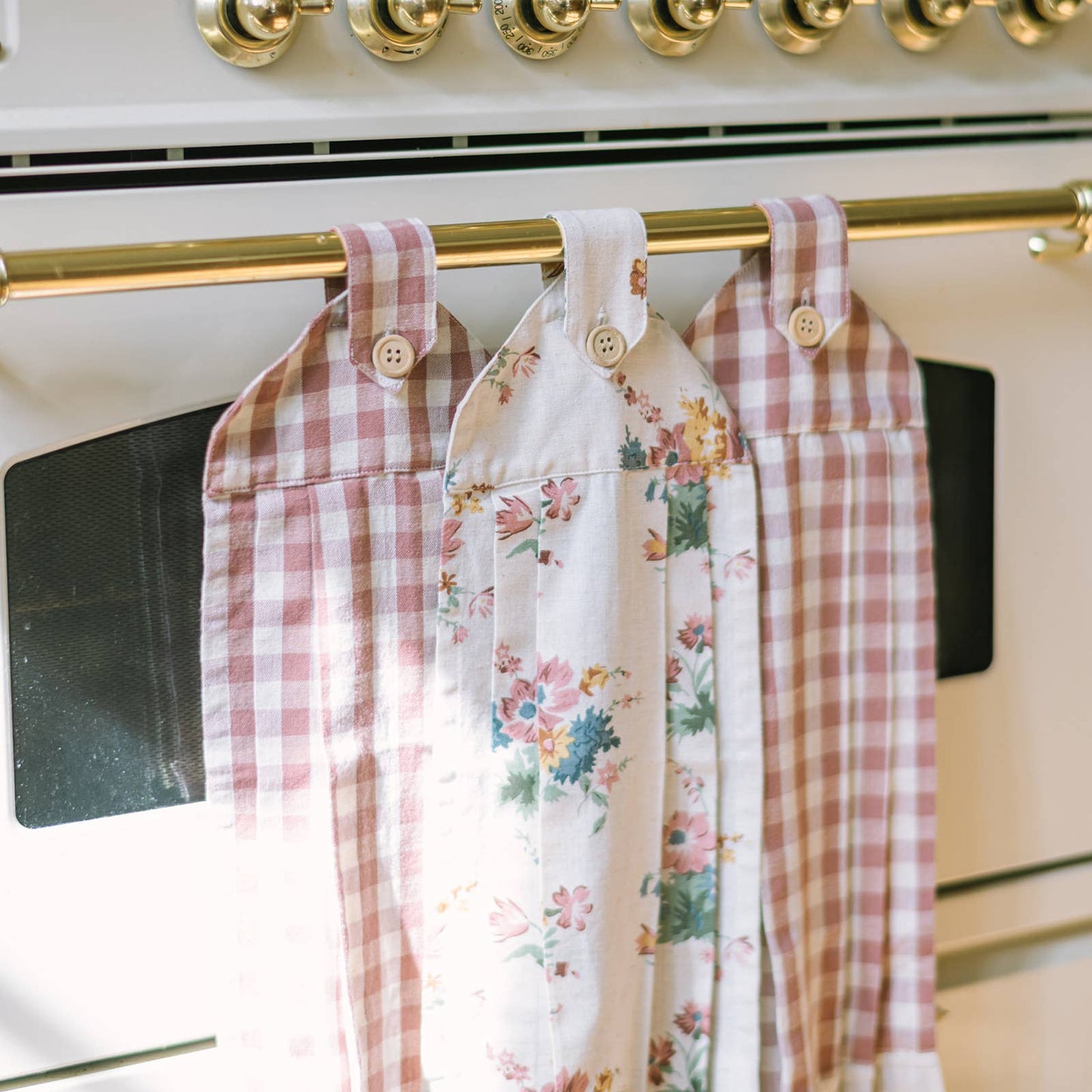 Ruffled Cotton Hanging Kitchen Towel