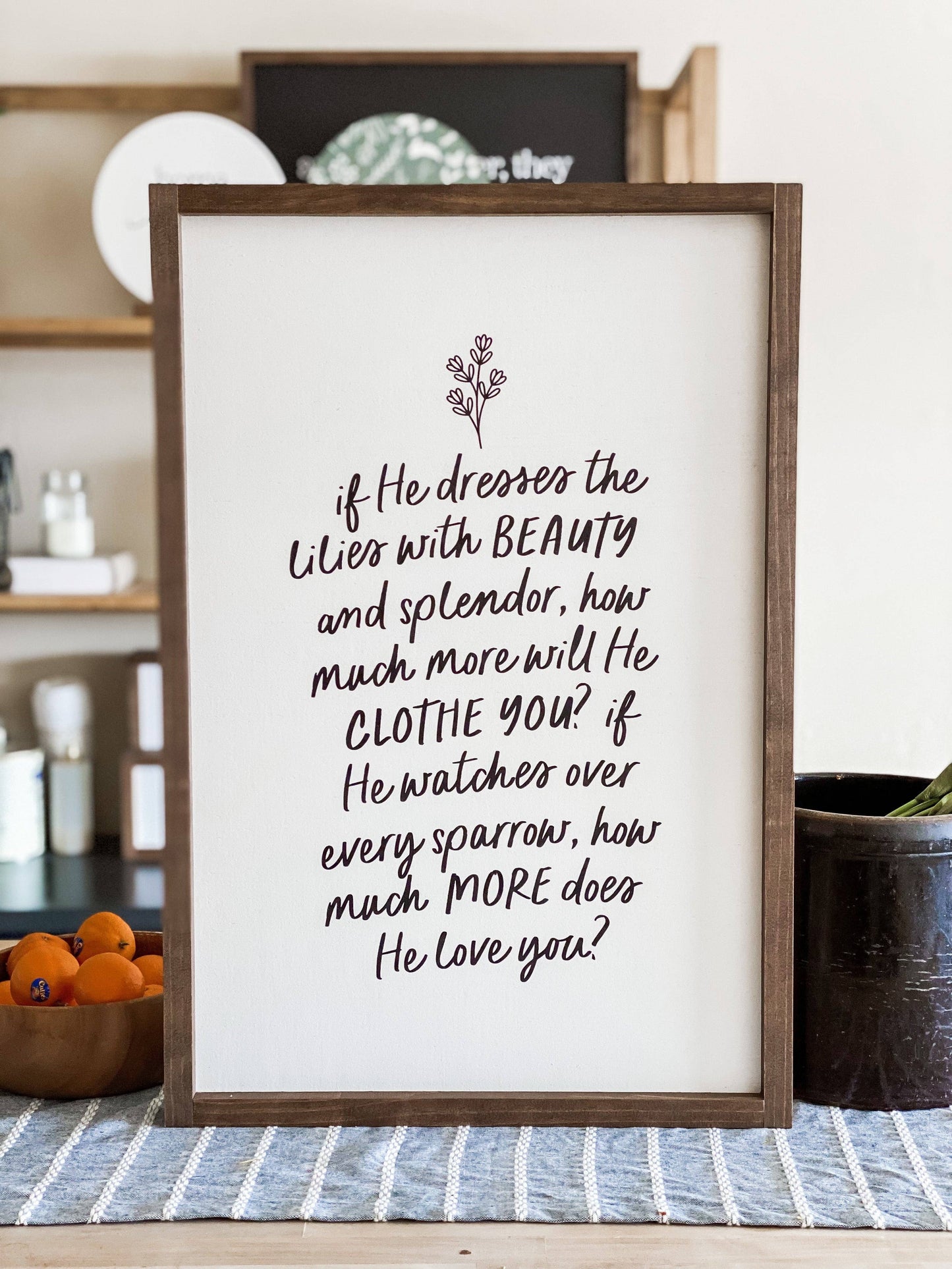 Jireh, You Are Enough |  Black / Dark Walnut / 8x12"