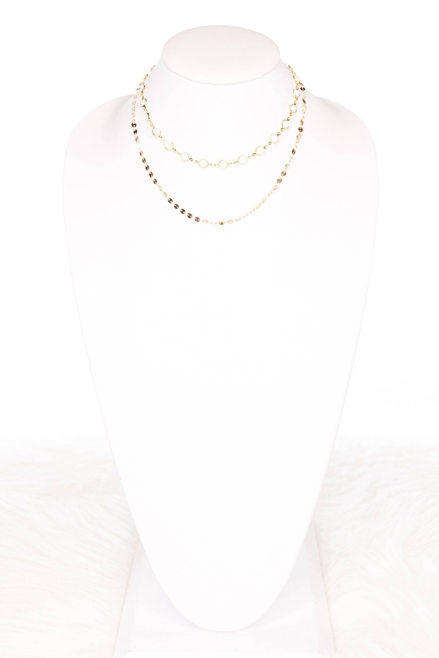 Kadee Necklace in White/Gold