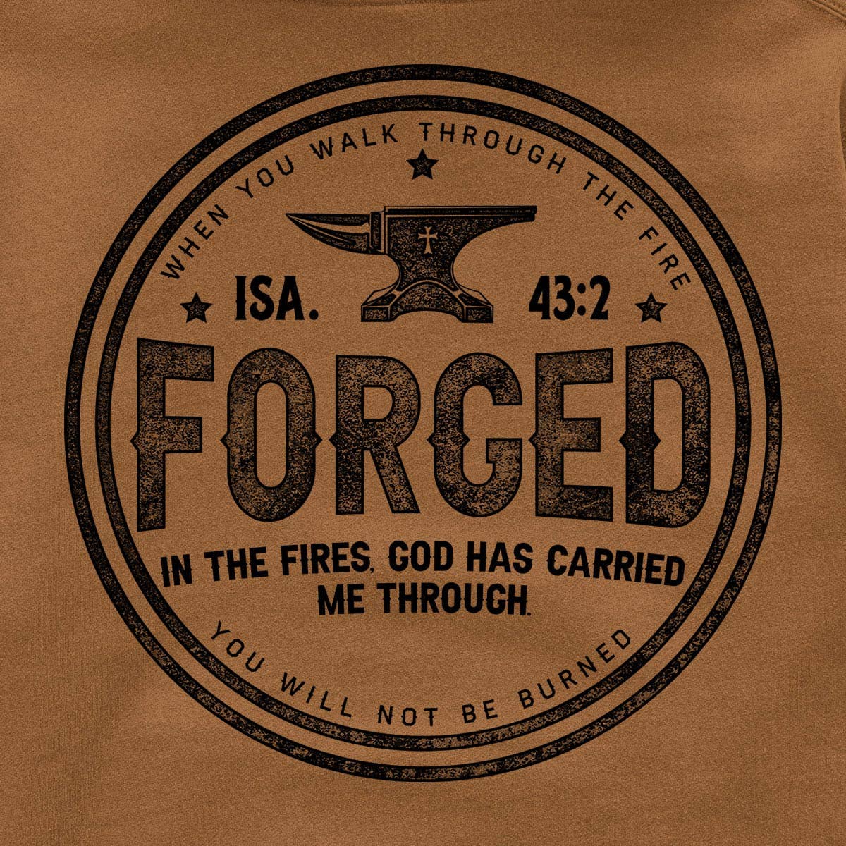 Kerusso Mens Hoody Forged: Camel