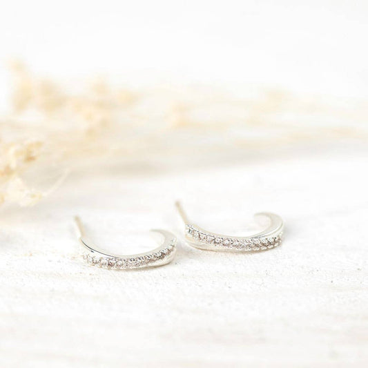 Tiny Dancer Hoops: Silver