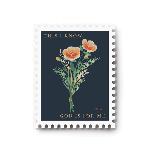 Psalm 56:9 Stamp Sticker