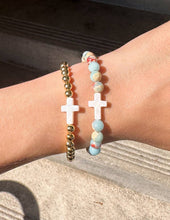 Load image into Gallery viewer, Gold Cross Bracelet: Large
