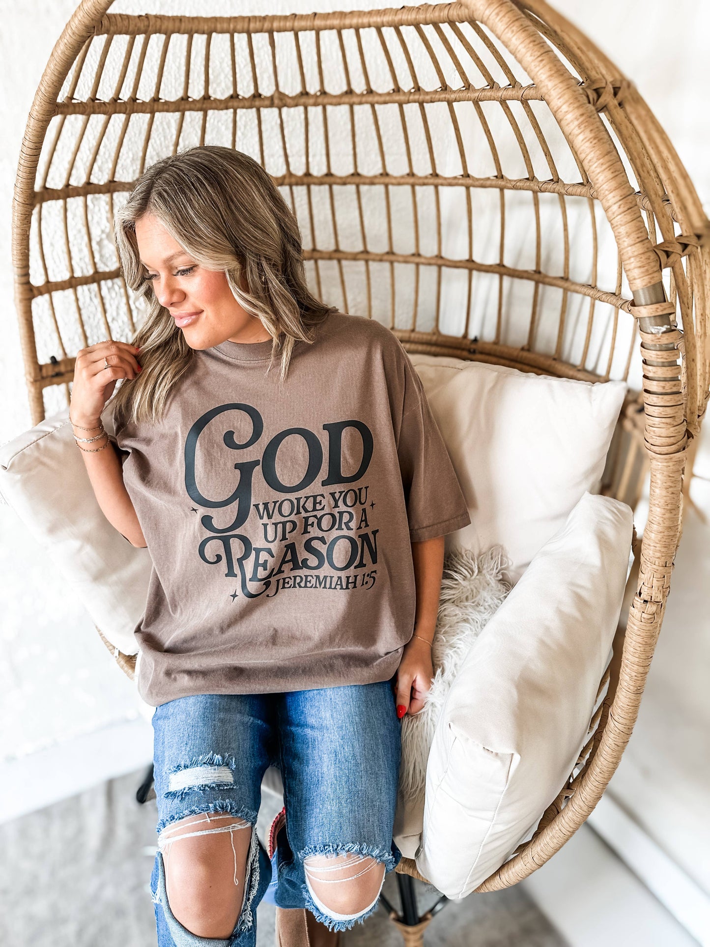 God Woke You Up For a Reason Tee