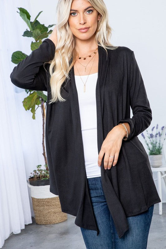 The Lilly Cardigan (Small-3X) - Black