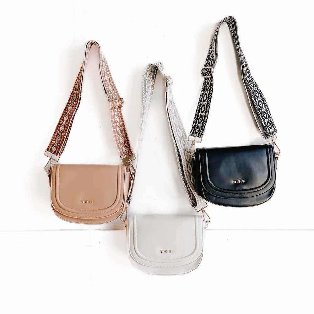 Serenity Saddle Bag: Cream