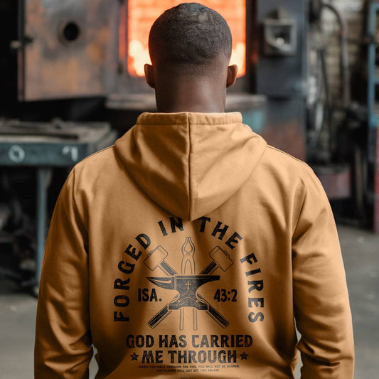 Kerusso Mens Hoody Forged: Camel