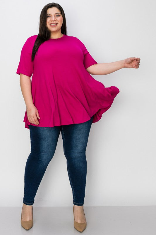 The Pink Berry Tunic Top (1X-6X)