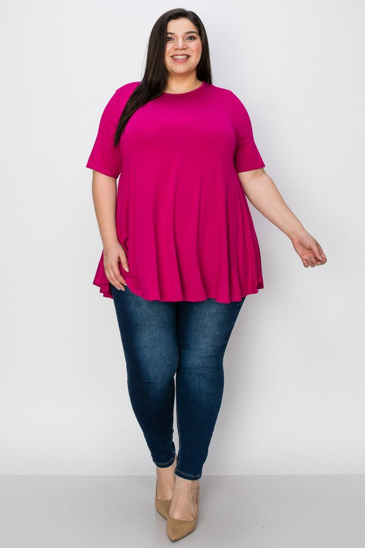 The Pink Berry Tunic Top (1X-6X)