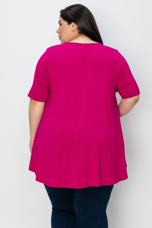 The Pink Berry Tunic Top (1X-6X)