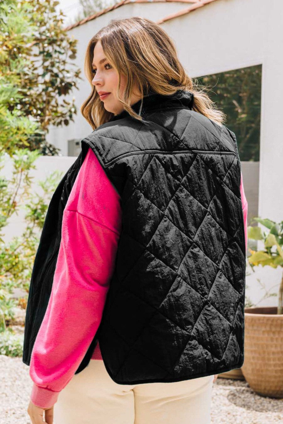 Black Quilted Puffer Vest