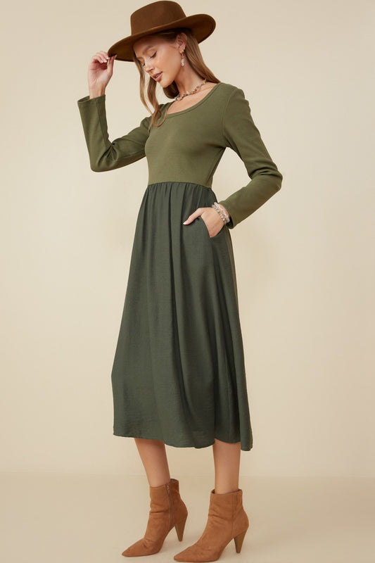 The June Long sleeve dress (Small-3X)