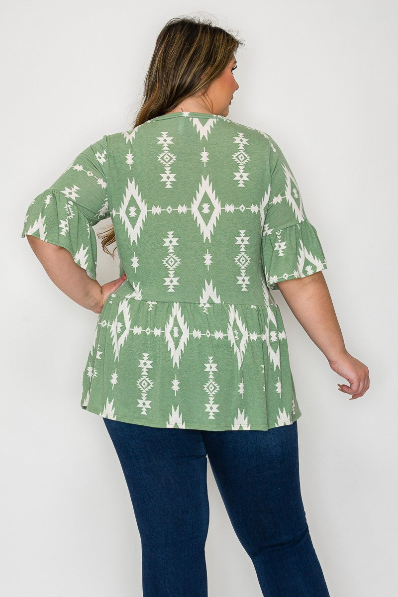 The Evelyn Tunic top (3X-5X)