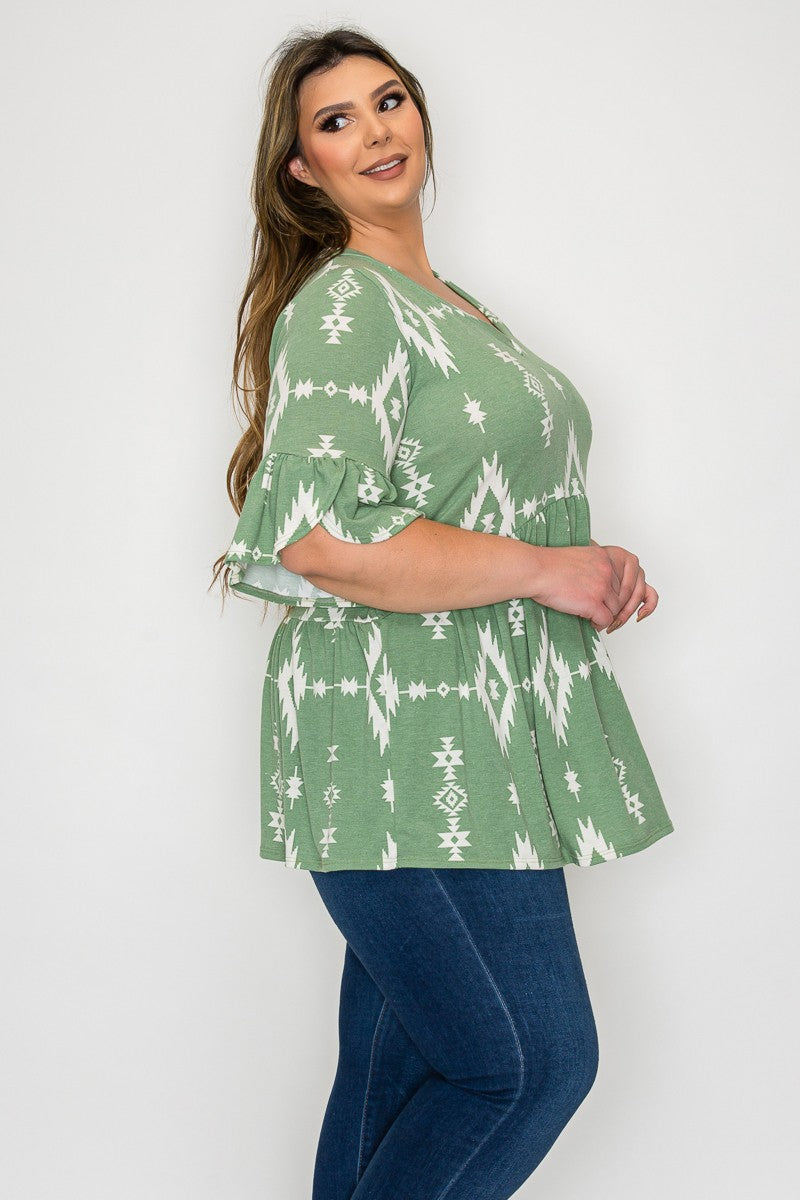 The Evelyn Tunic top (3X-5X)