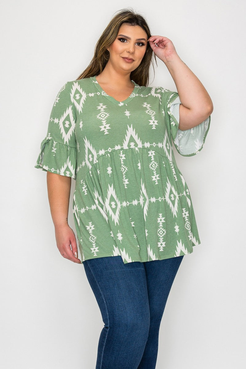 The Evelyn Tunic top (3X-5X)