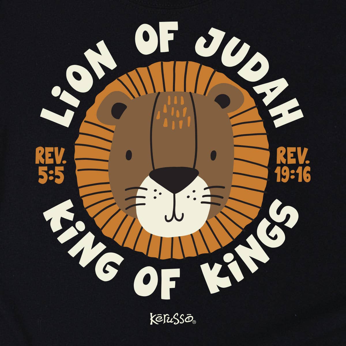 Kids T-Shirt Lion Of Judah: Black
