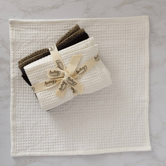 Dish Cloth Set - White, Black, And Gray Waffle (PK/3 AST)