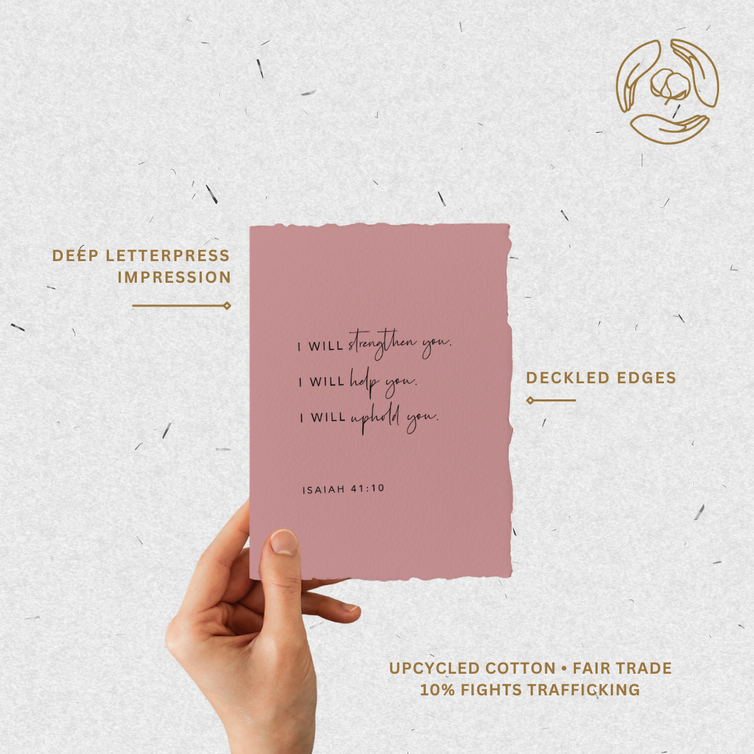 Strengthen You Help You | Religious Greeting Card: Blank on Back.