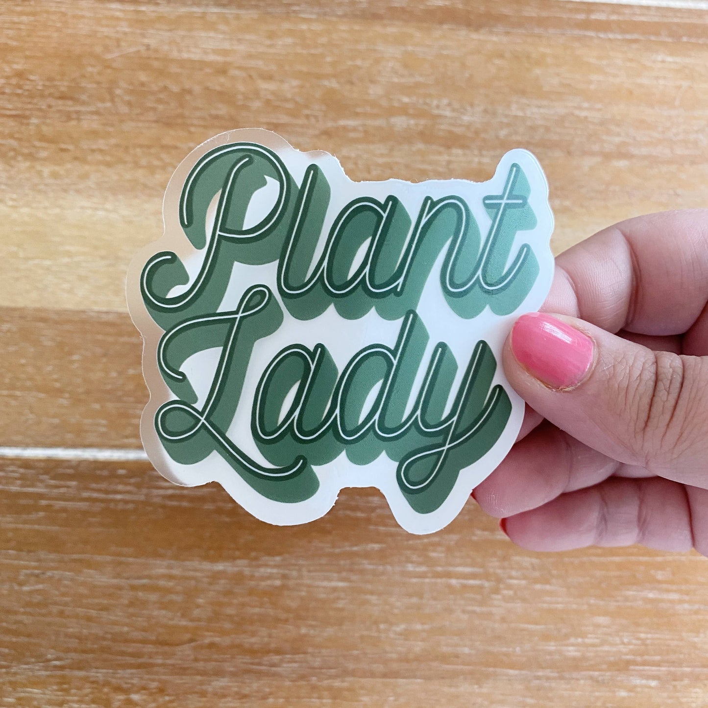 Plant Lady Script CLEAR Sticker