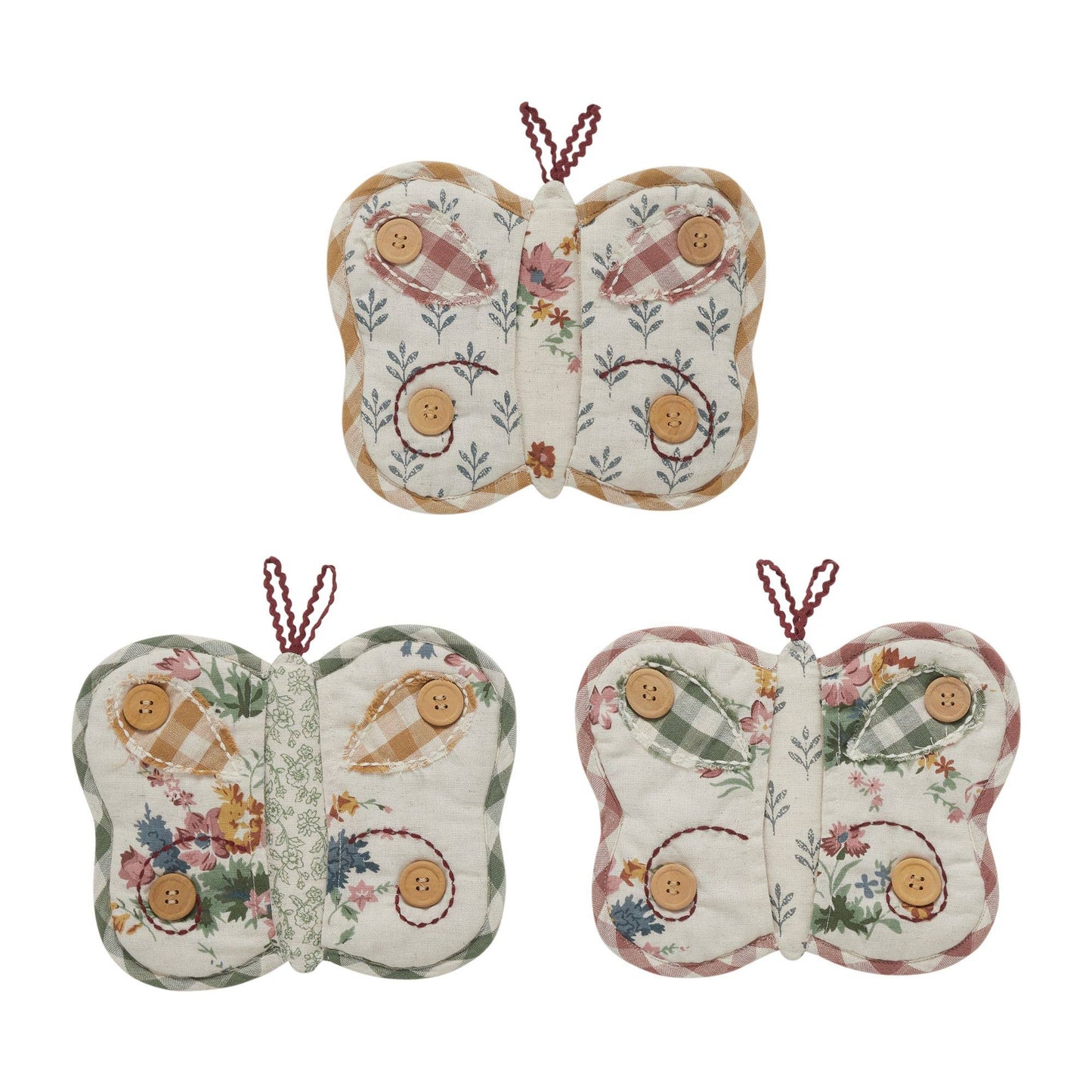 Quilted Butterfly Shaped Cotton Pot Holder