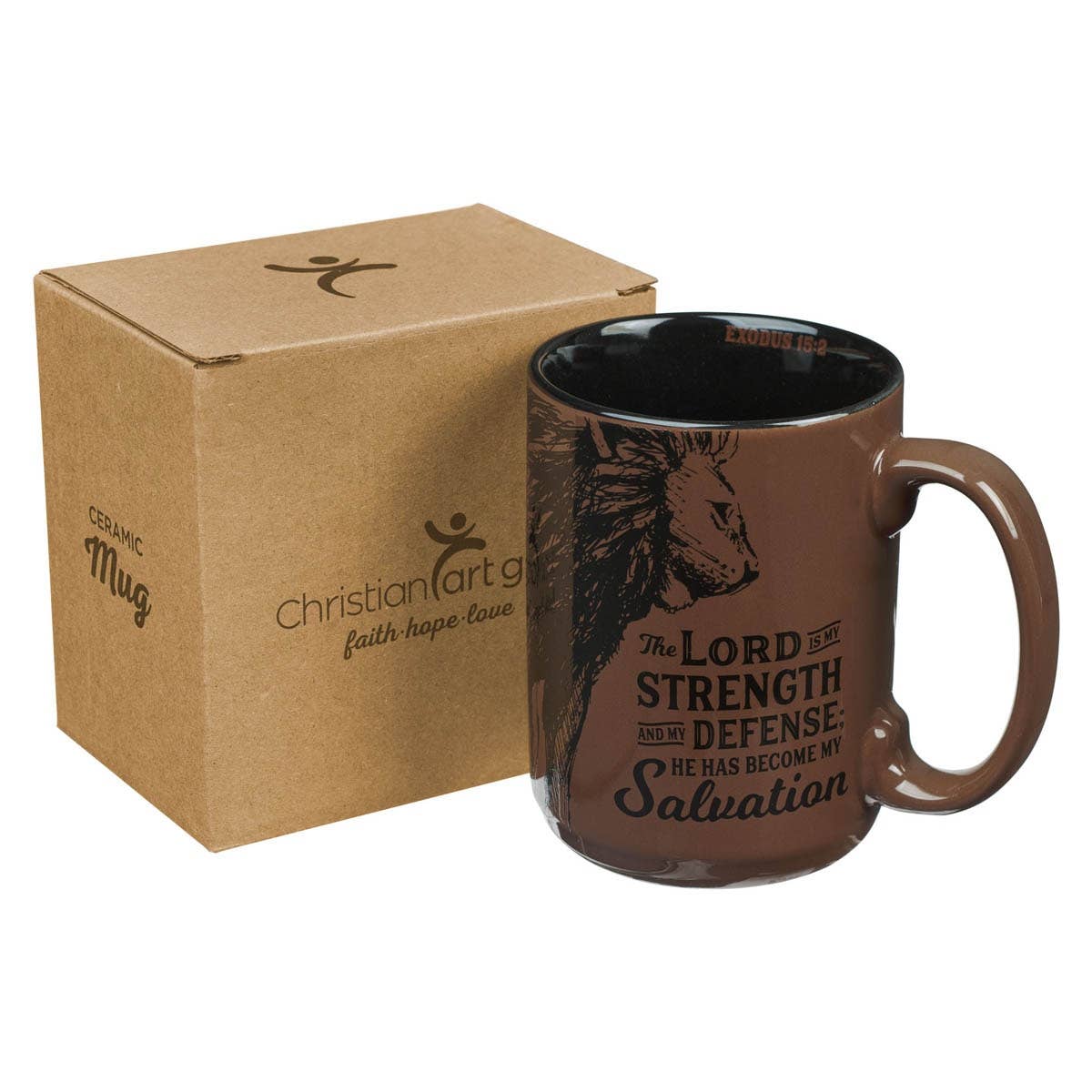 Mug Brown The Lord is my Strength Ex. 15:2