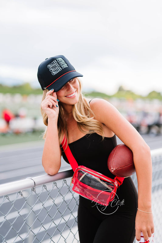 Stadium Clear Belt Bag - Red