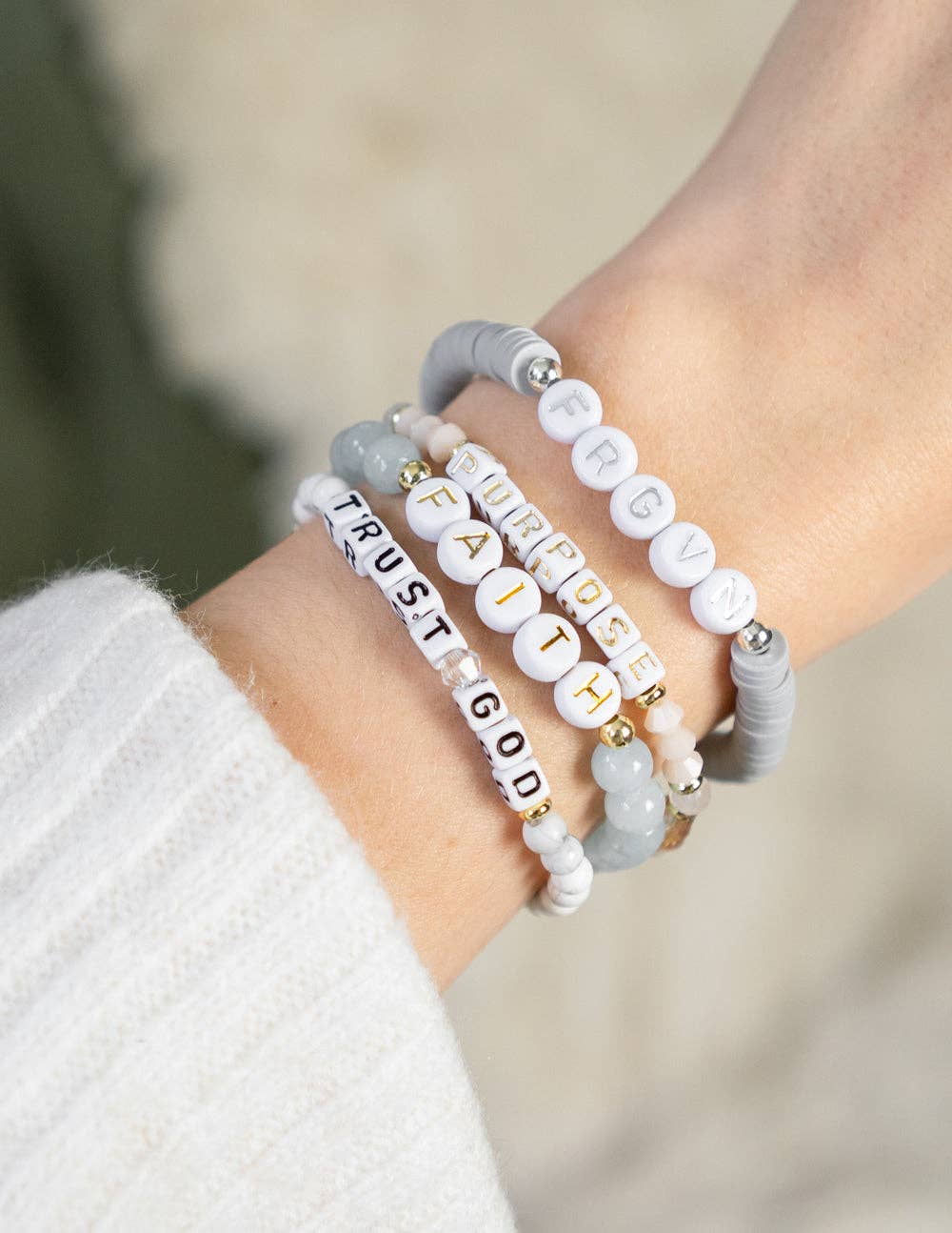 Purpose Letter Bracelet: Large