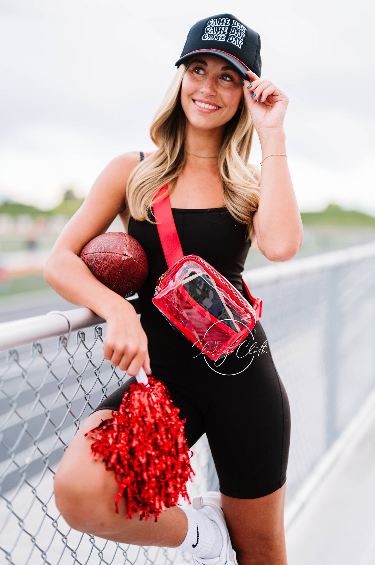 Stadium Clear Belt Bag - Red