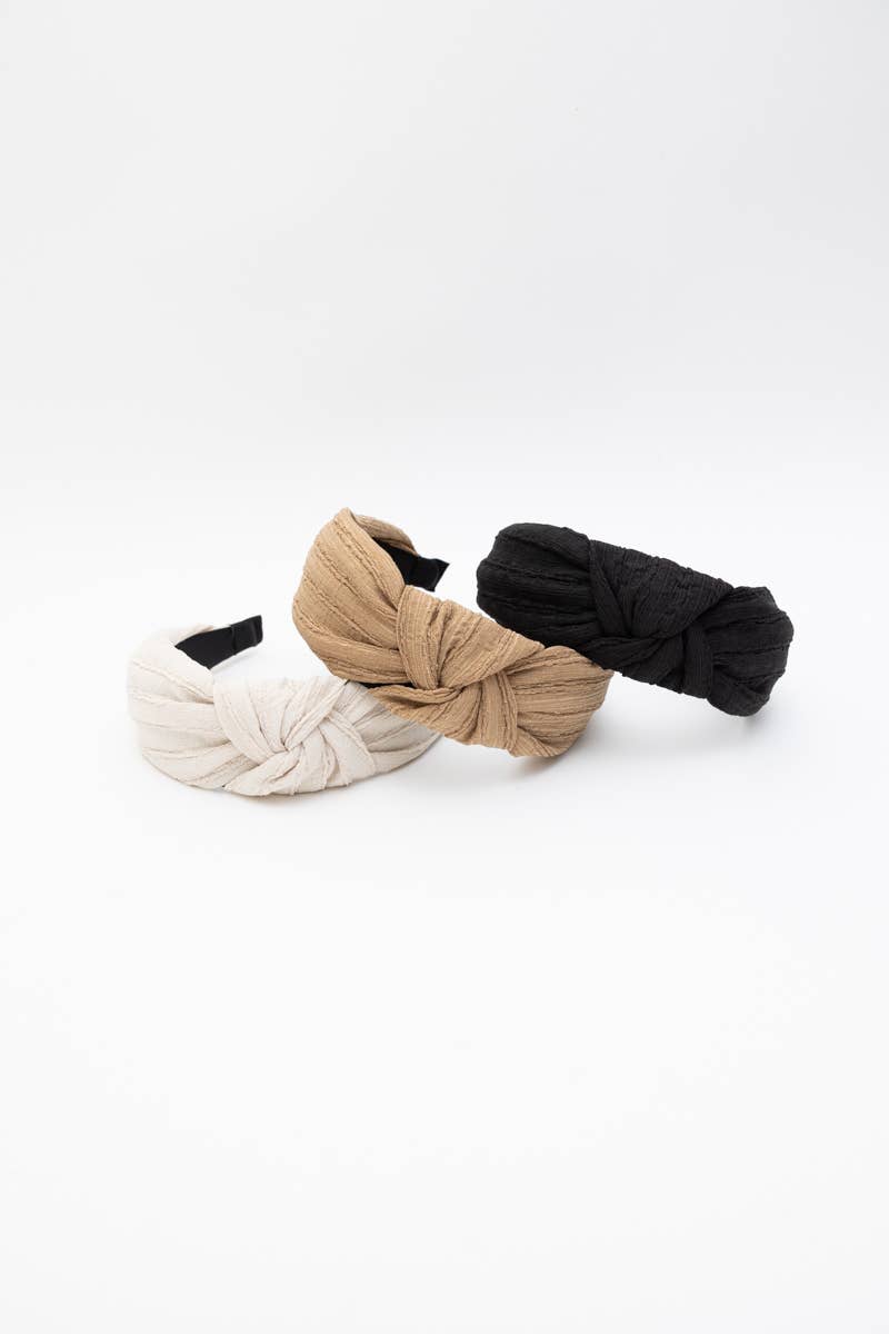 Top Knotted Boho Headband : Mocha