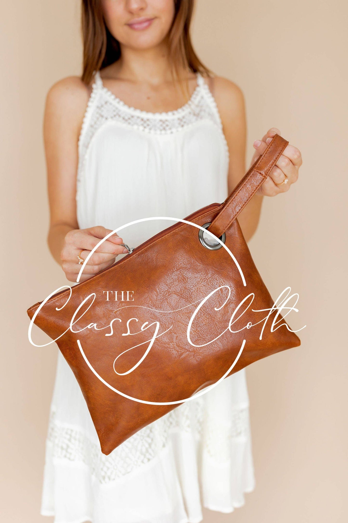 Trendy Clutch - Cognac