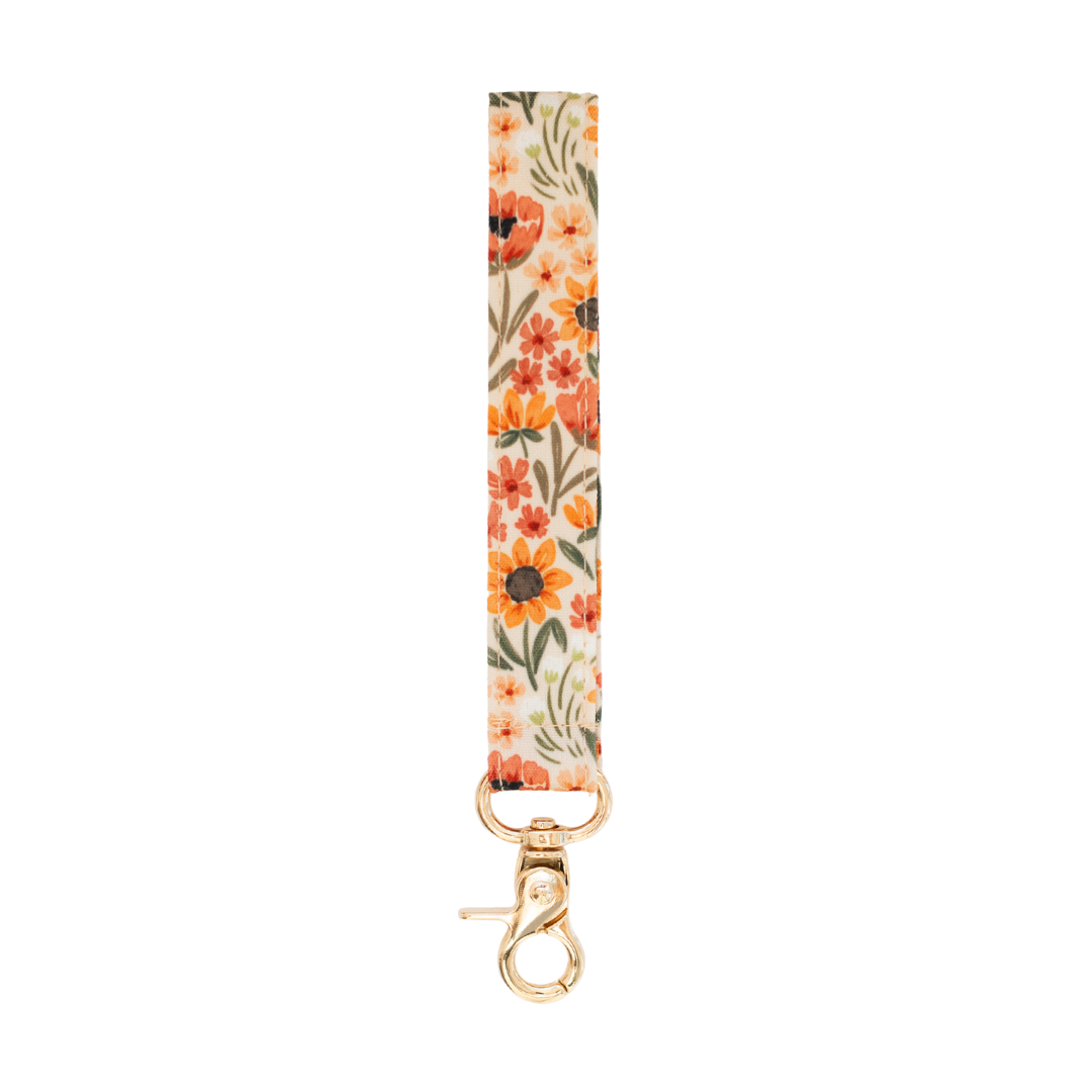 Sunny Poppies Wristlet Keychain