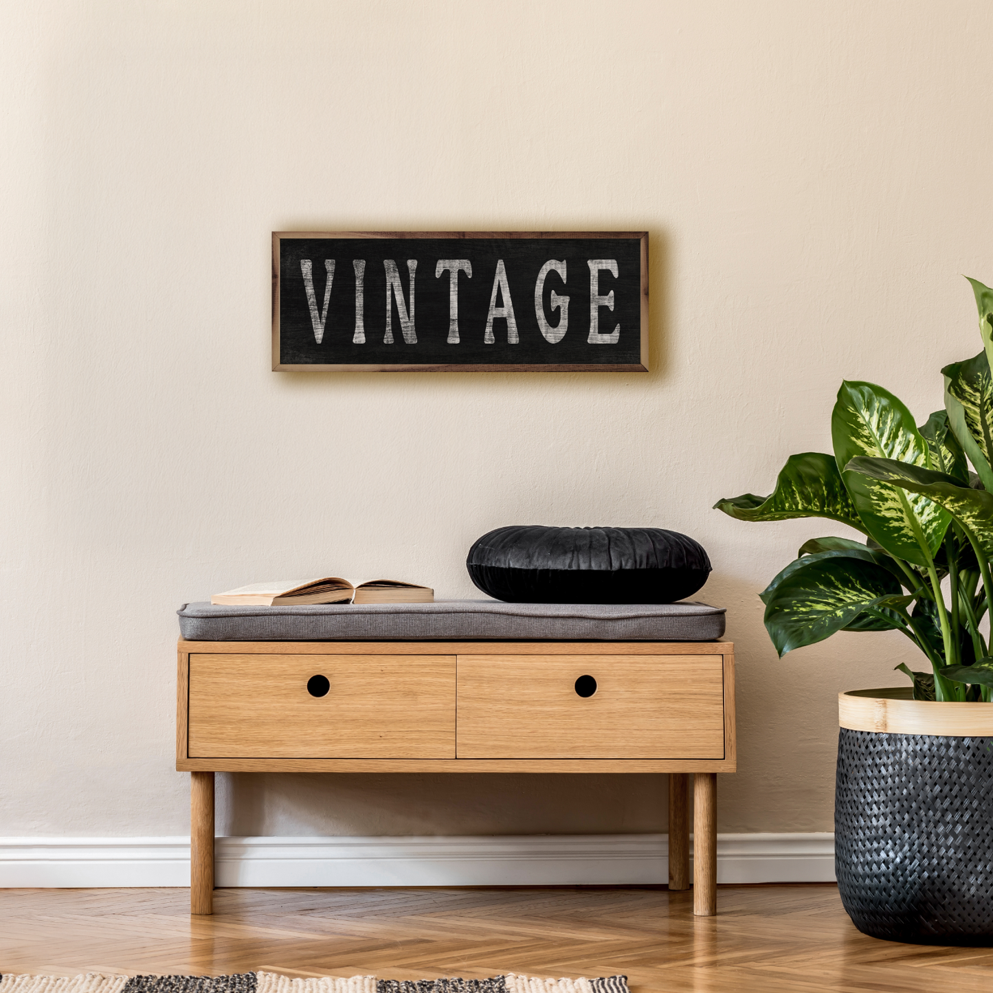 Vintage Simple Black: 12x4